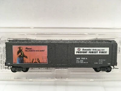 Z SCALE Micro Train MTL 50700310 Smokey Bear Fire Prevention Car #1 SBX 1953A - Image 1 of 4