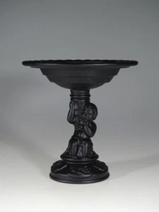 Selten Vintage Imperial Glas schwarz Wildleder Vinelf figuraler Kompott um 1955 - Bild 1 von 9