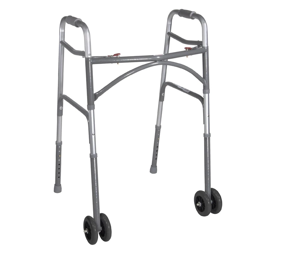 10220-1ww Drive Medical Heavy Duty Bariatric Two Button Walker With Wheels