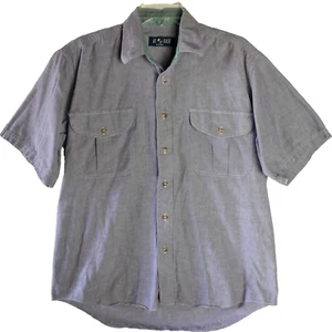 At Ease By Enro Herren Gr. M Freizeit Hemd mit Knopfleiste Kurzarm Vintage - Bild 1 von 12