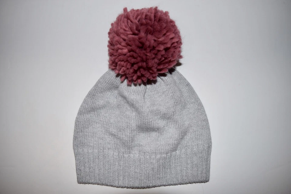 SUÉTER GRIS GYMBOREE USADO EN EXCELENTE ESTADO ROSA MALVA POM POM GORRO SOMBRERO TALLA M/L MEDIANO/GRANDE Foto 1 de 1