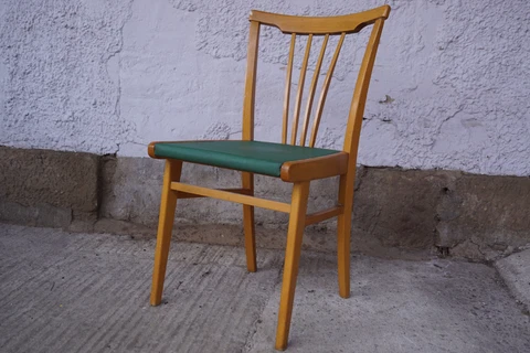 Kitchen Chair Dining Room Cocktail 50er Vintage Rockabilly Wood 3 Cover