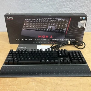 Azio Mechanical Keyboard Gaming RGB Mgk1 USB Computer Backlit Tested - Picture 1 of 6