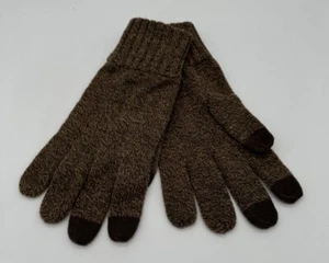 NEW Mens Store At Bloomingdale's Men's Marled Tech Gloves Brown One Size - Picture 1 of 3