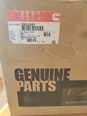 Cummins 3957597 Starting Motor  - Image 1 of 2