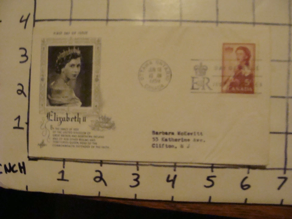 Vintage Envelope FIRST DAY ISSUE: ELIZABETH II june 18, 1959 - Image 1 of 1