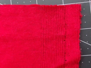2+ yd Vintage RED WOOL KNIT FABRIC for Union Suits, Santa 1800s Undergarments - Picture 1 of 4
