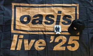 Oasis Live 25 MetLife Stadium NJ Swag Bag FLAGGE HUT KOOZIE Konzert VIPMerchandise - Bild 1 von 6
