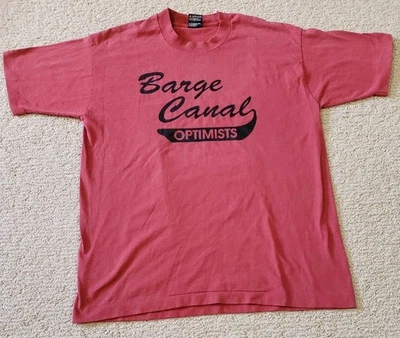 Vtg Erie Barge Canal Barge Canal Optimists Lockport Ny T Shirt Large - Image 1 of 4