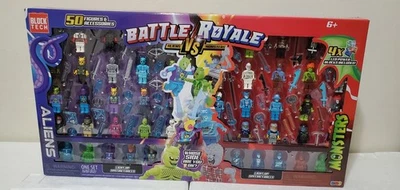 Block Tech Battle Royale Aliens vs Monsters 50pc Minifigure Set w/ 4 LED Power - Image 1 of 4