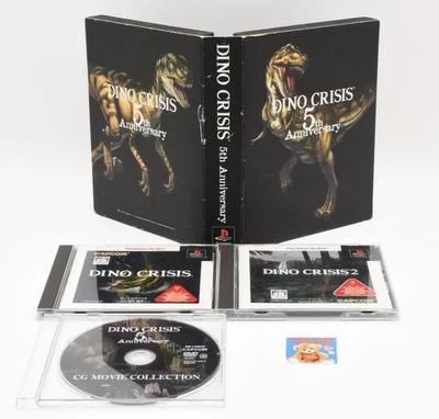 Sony PS1 Dino Crisis 5th Anniversary Box LE w/Movie DVD Capcom Rare Tested Japan - Image 1 of 4