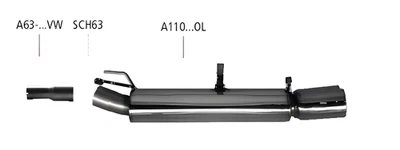 Scarico sportivo Bastuck - Opel Kadett E Cabrio / portellone - Immagine 1 di 3