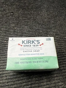 Kirk's Gentle Castiglia Sapone - Lenitivo Aloe Vera 3 - 4 oz Barretta(S) - Foto 1 di 4