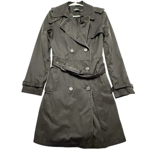 Ralph Lauren Trench Cappotto Donna Nero Tg M Ufficio Business Carriera Cosplay - Foto 1 di 12