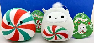 Kelly Toys Christmas Original Squishmallows -2024 Nissa & 2023 Dulce w/Hang tags - Picture 1 of 6