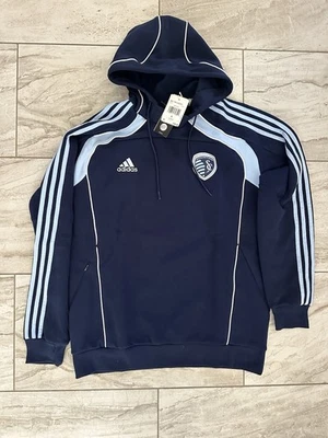 NWT Adidas Sporting Kansas City MLS 2025 UBP Travel Hoodie L JE5543 Jersey - Image 1 of 3