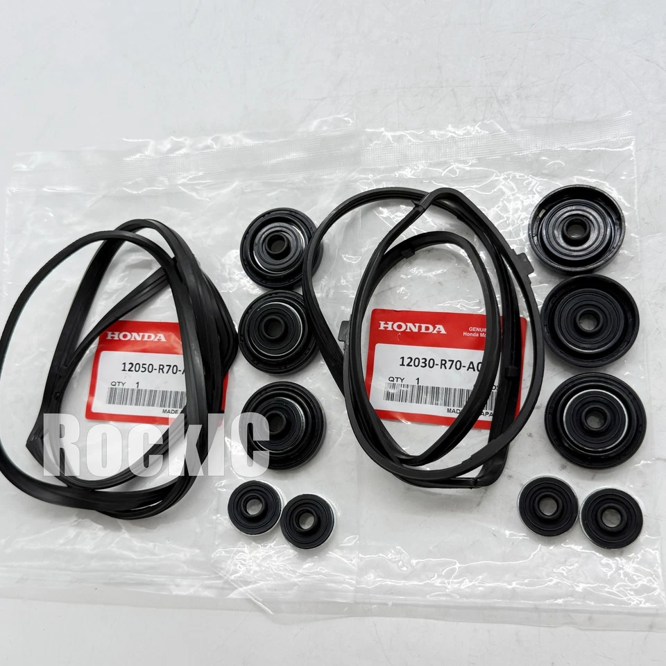 Juego de juntas de cubierta de válvula genuino OEM para Honda Acura 12030-R70-A00, 12050-R70-A00 Foto 1 de 3