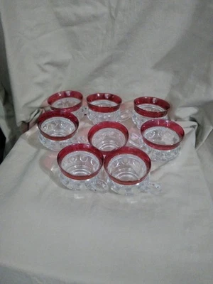 Tiffin Kings Crown Thumbprint Ruby Red Tea Coffee Cup - Image 1 of 4