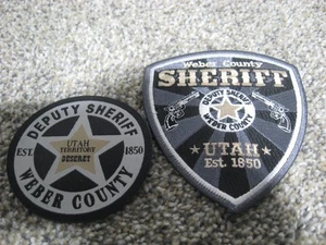 Est. 1850 Parches de policía redondos y de hombro de 3" del sheriff adjunto del condado de Weber - Imagen 1 de 2
