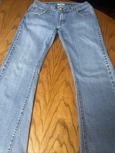 Levis 542 Jeans Low Flare Leg Light Wash Blau Denim Pattentaschen Damengröße 12  - Bild 1 von 9