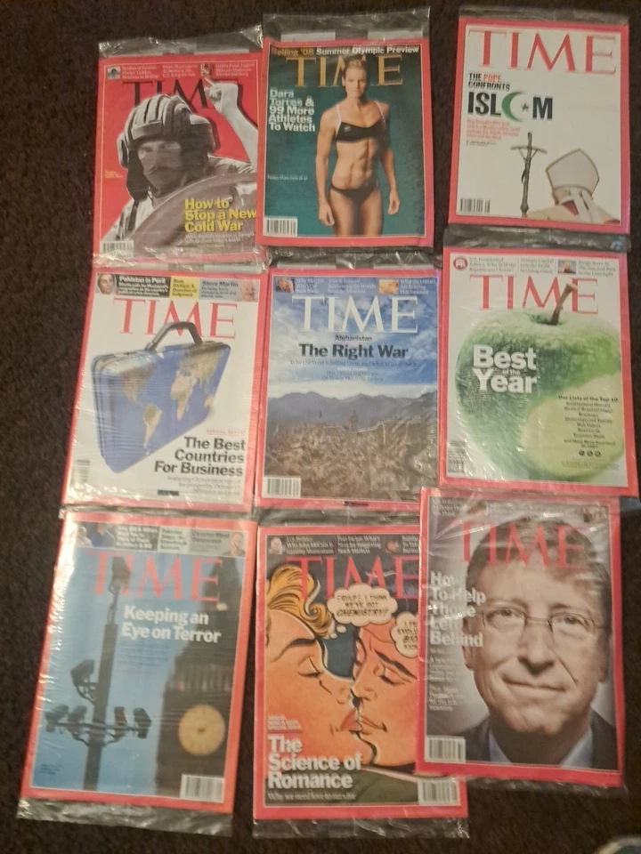 TIME MAGAZINES  21 Issues Job Lot Collection Vintage Great Photos Unopened 2000s - Image 1 of 3