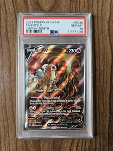 Entei V GG36/GG70 Crown Zenith: Galarian Gallery Holo PSA 10 - Picture 1 of 3
