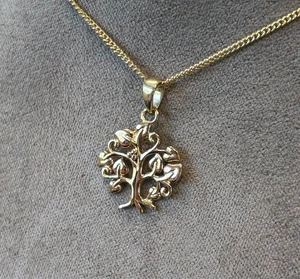 Colgante Árbol de la Vida Clogau Oro Amarillo y Rosa 9ct 375 Raro 22" - Imagen 1 de 8
