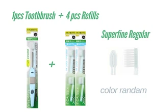 KISS YOU Ionic toothbrush Regular Superfine + 4 replacement heads Made in Japan - Picture 1 of 4
