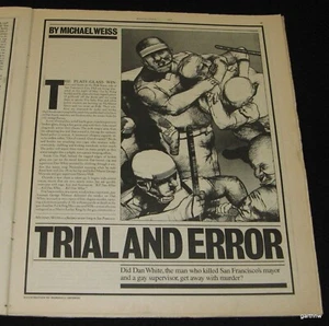 DAN WHITE TRIAL MANSLAUGHTER VERDICT 1979 FEATURE HARVEY MILK & G MOSCONE MURDER - Picture 1 of 1