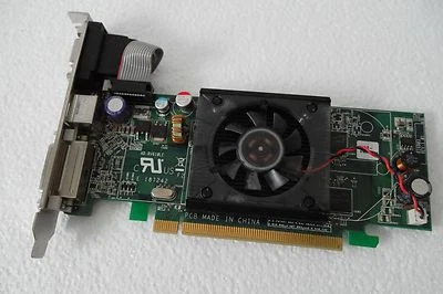 Dell ASUS ATI HD 2400 Pro PCIe 128MB Graphics Video Adapter DVI VGA TV-Out WX085 - Image 1 of 4