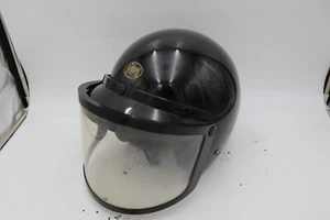 Rare Vintage Vector VPI DOT Motorcycle Helmet W/ Visor & Face Shield Black - Bild 1 von 9