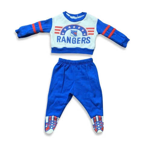 Vintage NHL New York Rangers Two Piece Jogger Set 6-9 Months Boy Cover