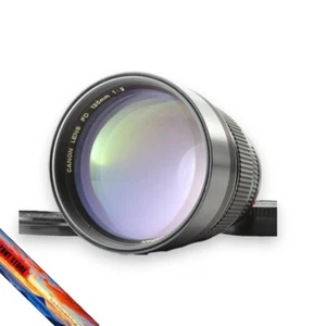Canon Nuovo FD NFD 135mm F/2 Teleobiettivo Ritratto Obiettivo Primo Nero F2 Testato Giappone - Foto 1 di 7