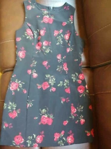 Women's Esprit Dress: Beautiful Black Dress with Roses - (Brand name dress) - Picture 1 of 8