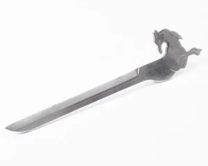 Hermes Paris Silver Plated Equestrian Letter Opener Galloping Horse 8.75" Long - Picture 1 of 4