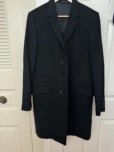 $3500 Dolce & Gabbana Men’s Virgin Wool-Cashmere Overcoat Black Size US40 IT50 - Picture 1 of 4