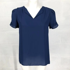 Charming Charlie blusa manica corta blu semi trasparente donna taglia small - Foto 1 di 13
