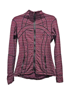 Lululemon Define Jacket Women's Size 6 Purple Striped Vented Full Zip Workout - Picture 1 of 6