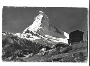 Vintage RPPC Postkarte - Zermatt WINKELMATTEN mit Matterhorn, Schweiz 1956 - Bild 1 von 2