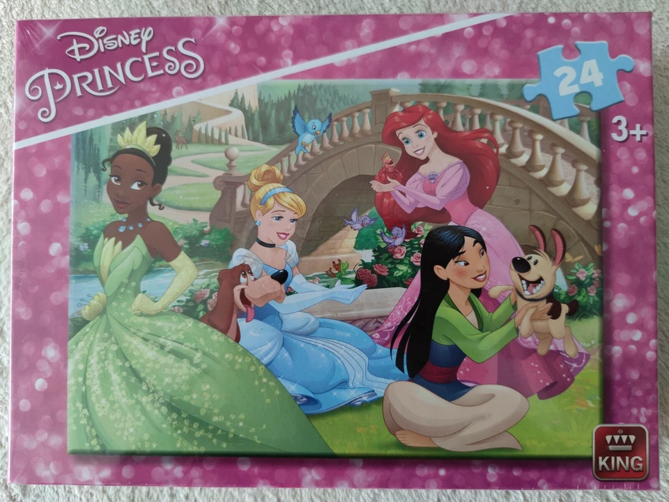 KING INTERNATIONAL Walt Disney - Princess Puzzle [Mulan, Cinderella, ...] 24X17cm (24 Teile) ab 3+
