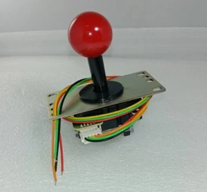 Japan Sanwa Joystick Red JLF-TP-8YT-SK & GT-Y & Harness Video Arcade Parts - Picture 1 of 4