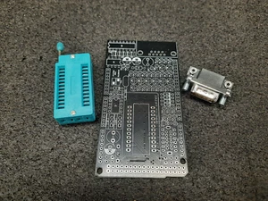 EPROM programmer PCB for 2708 2704 TMS2716 MCM68764 MCM68766 W/ ZIF Socket & DB9 - Picture 1 of 2