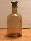 Vintage Embossed Royall Spyce Lyme Perfume Brown Bottle - Pewter Crown Top Empty
