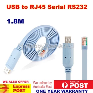 USB Type-C TO RJ45 DB9 Male Serial RS232 Console Cable for Cisco Huawei Router - Picture 1 of 8