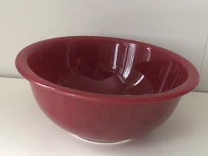 Pyrex Burgundy w Clear Bottom Nesting Bowl Set # 322 Vintage - Picture 1 of 3