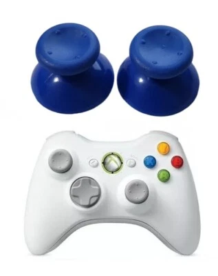 2 Xbox 360 Thumbsticks Blue Joysticks Analog Cover Sticks Grip Cap Axis Replace - Image 1 of 4