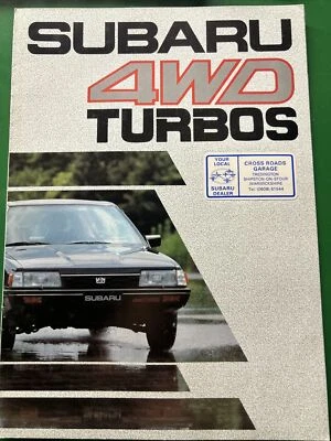The 1985 Subaru 4WD Turbos Range Original Car Sales Brochure Collectible - Image 1 of 2