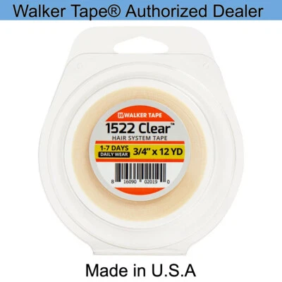 Walker 1522 Clear Tape, Daily Wear Hair System Tape Roll, Hypoallergenic - Image 1 of 4