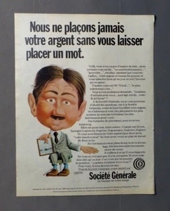 PUB PUBLICITE ANCIENNE ADVERT CLIPPING 150917 SOCIETE GENERALE LA BANQUE DE NOTR - Picture 1 of 1