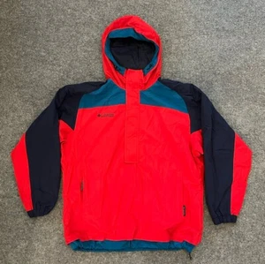 Columbia Mens Large Winter Coat Red Blue - Picture 1 of 6